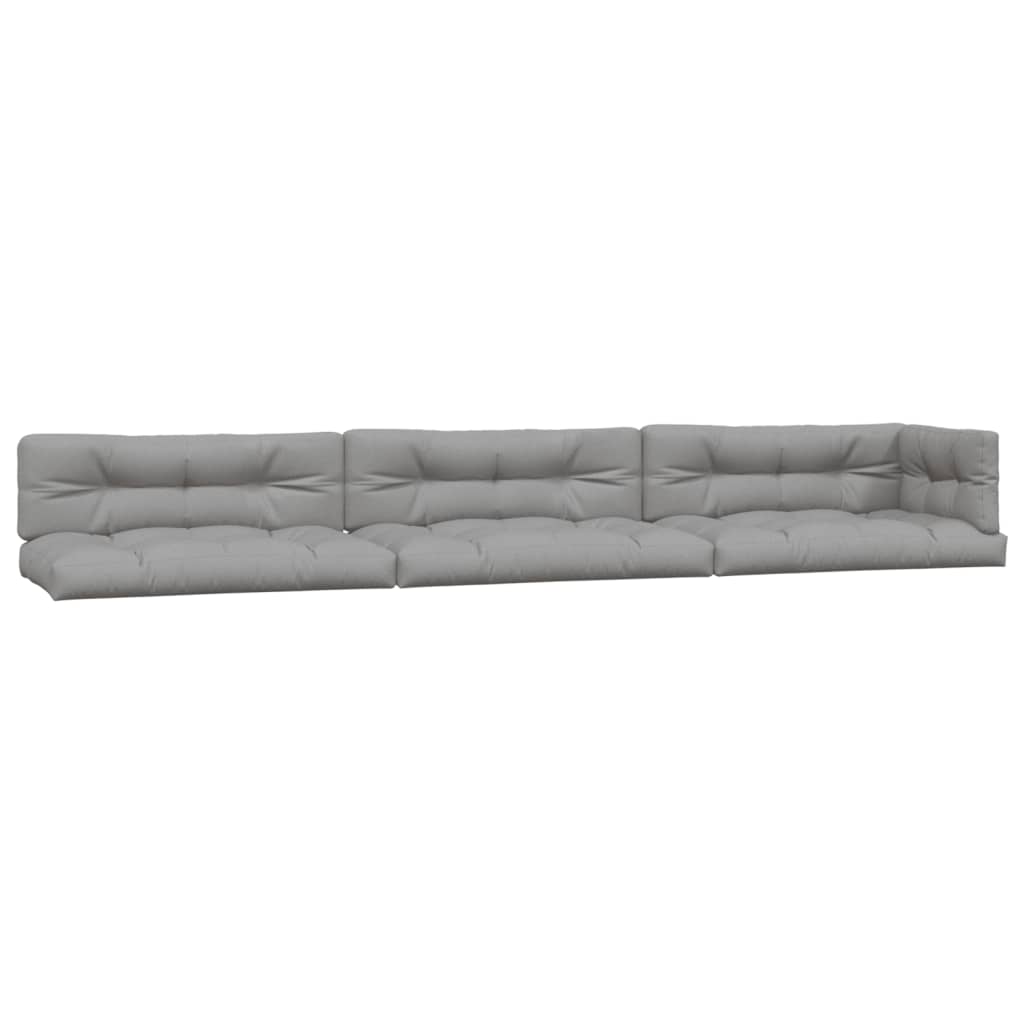 VidaXL Palletkussens 7 st stof grijs