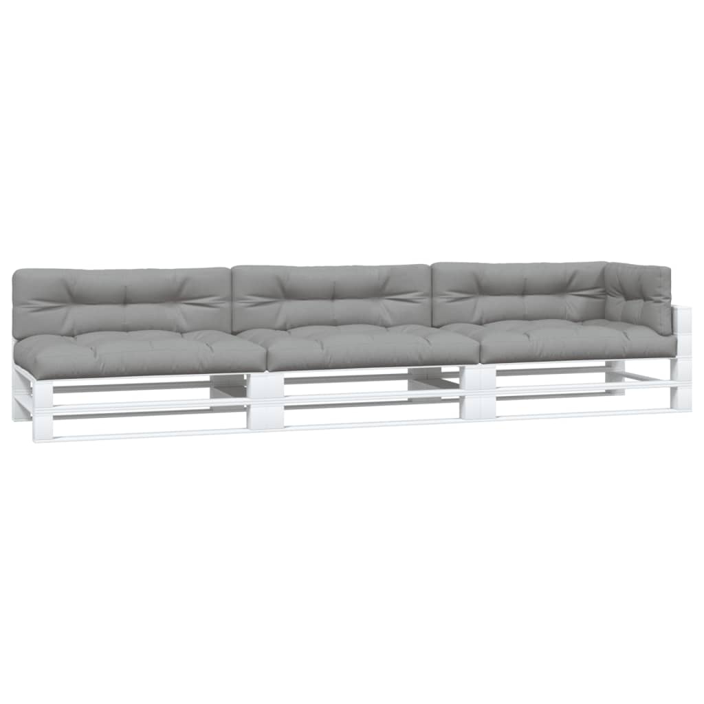 VidaXL Palletkussens 7 st stof grijs