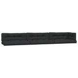 VidaXL Palletkussens 7 st stof zwart