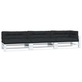 VidaXL Palletkussens 7 st stof zwart