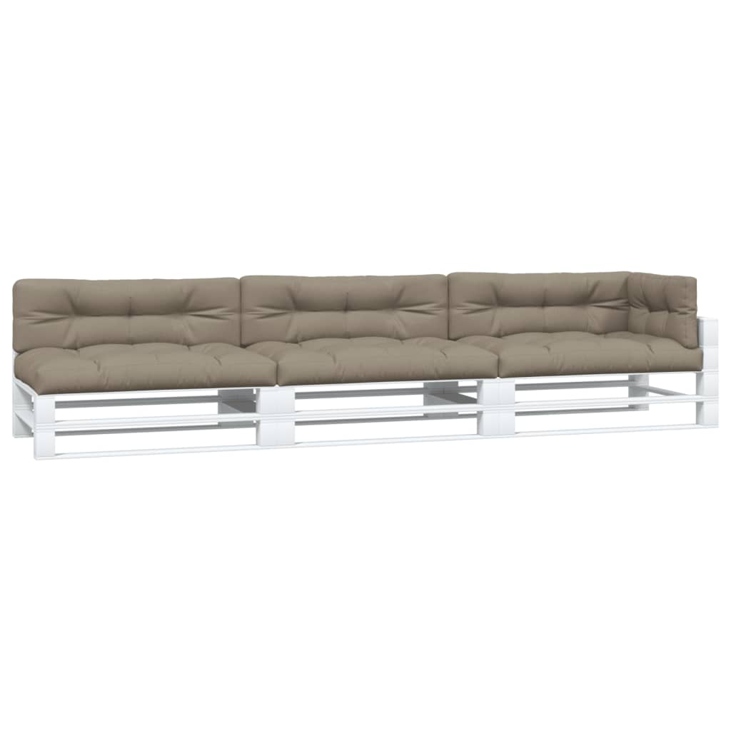 VidaXL Palletkussens 7 st stof taupe