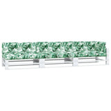 VidaXL Palletkussens 7 st bladpatroon stof