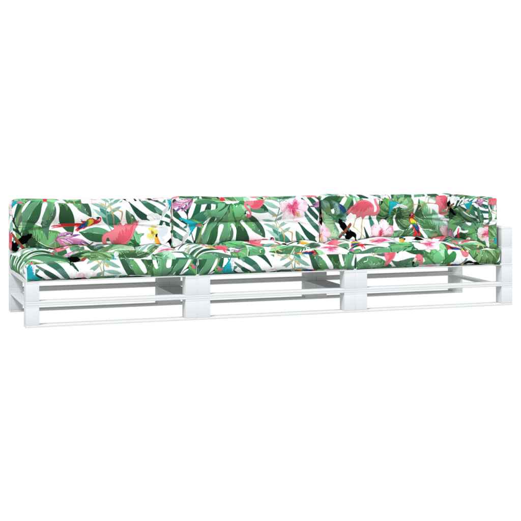 VidaXL Palletkussens 7 st stof meerkleurig