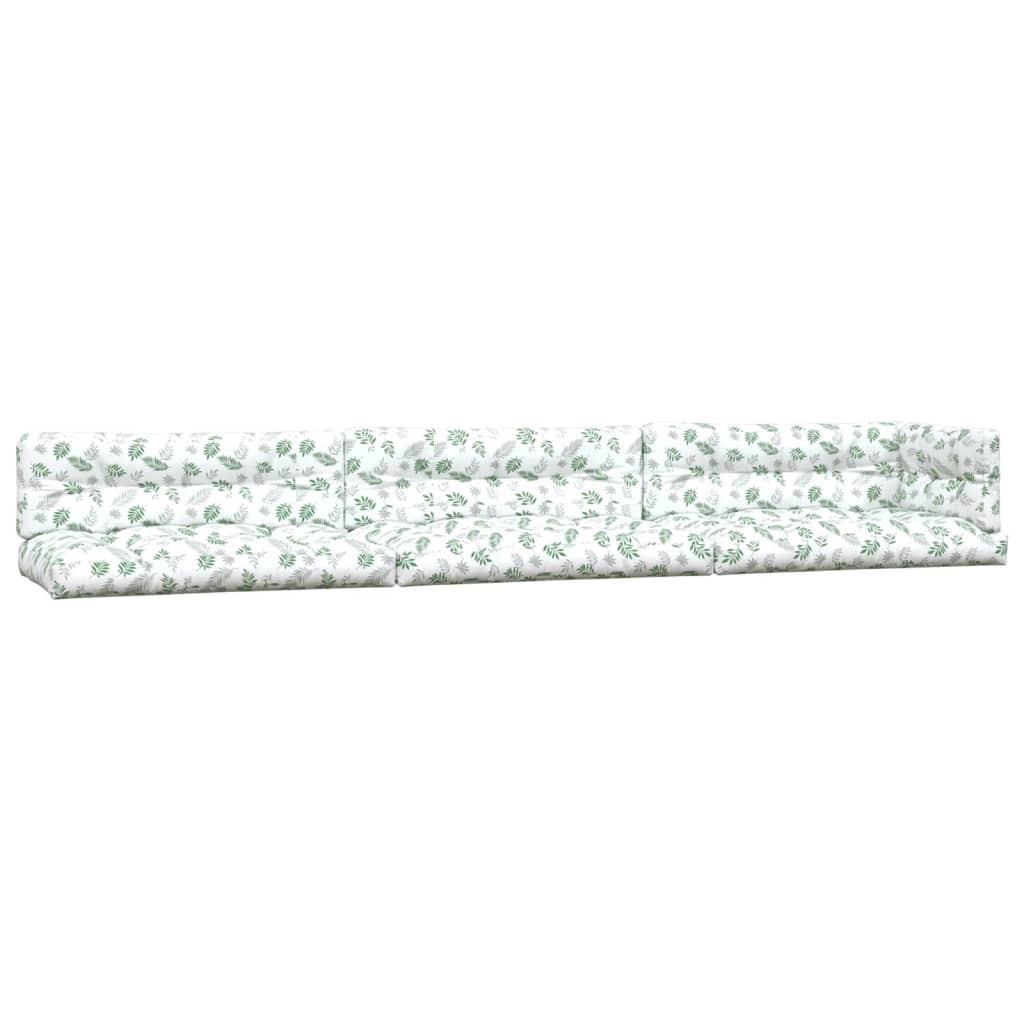 VidaXL Palletkussens 7 st bladpatroon stof