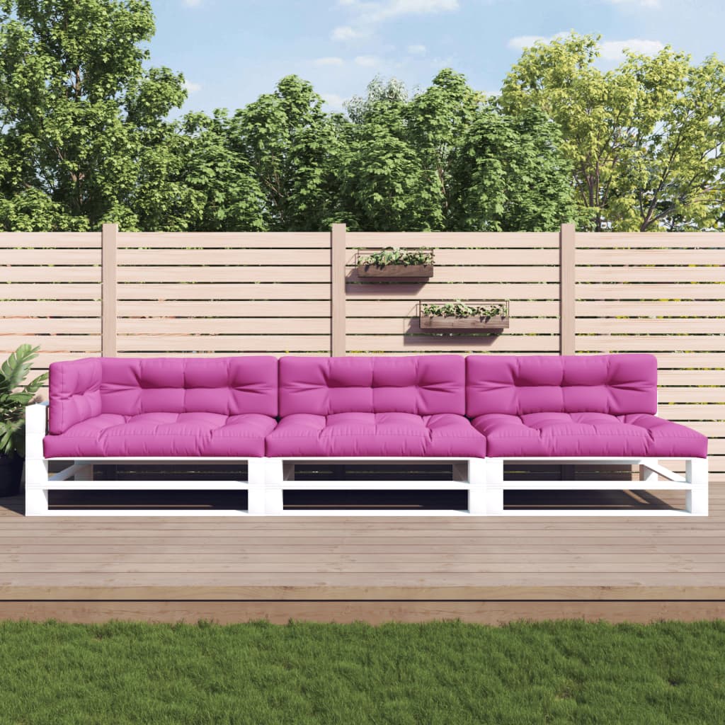 VidaXL Palletkussens 7 st stof roze