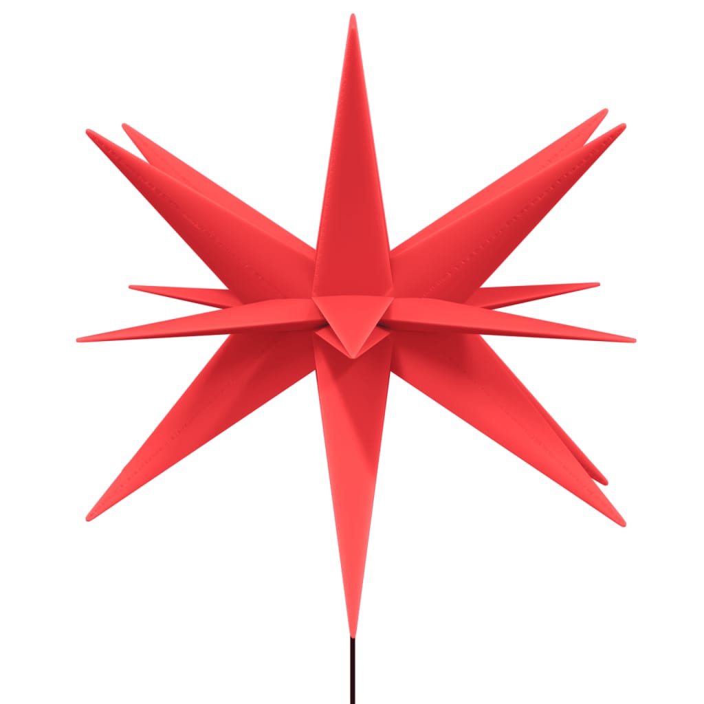 VidaXL Kerstlampen met grondpin en LED's 3 st 57 cm rood