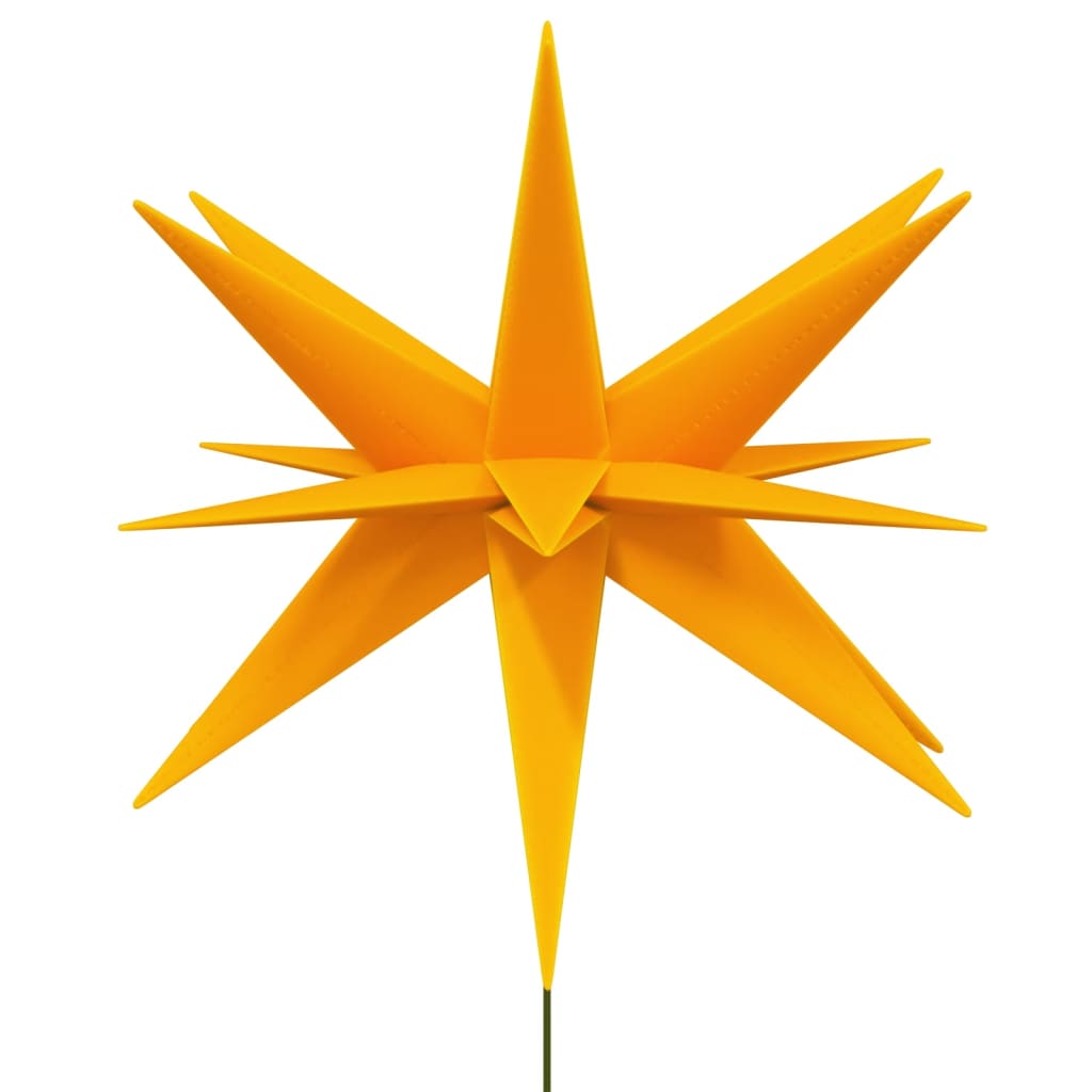 VidaXL Kerstlampen met grondpin en LED's 3 st 57 cm geel