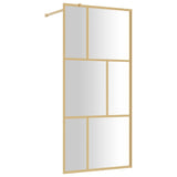 Vidaxl inloopdouchewand transparant 90x195 cm esg-glas goudkleurig