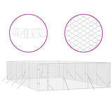VidaXL Hondenkennel voor buiten 6x10x2 m gegalvaniseerd staal zilver