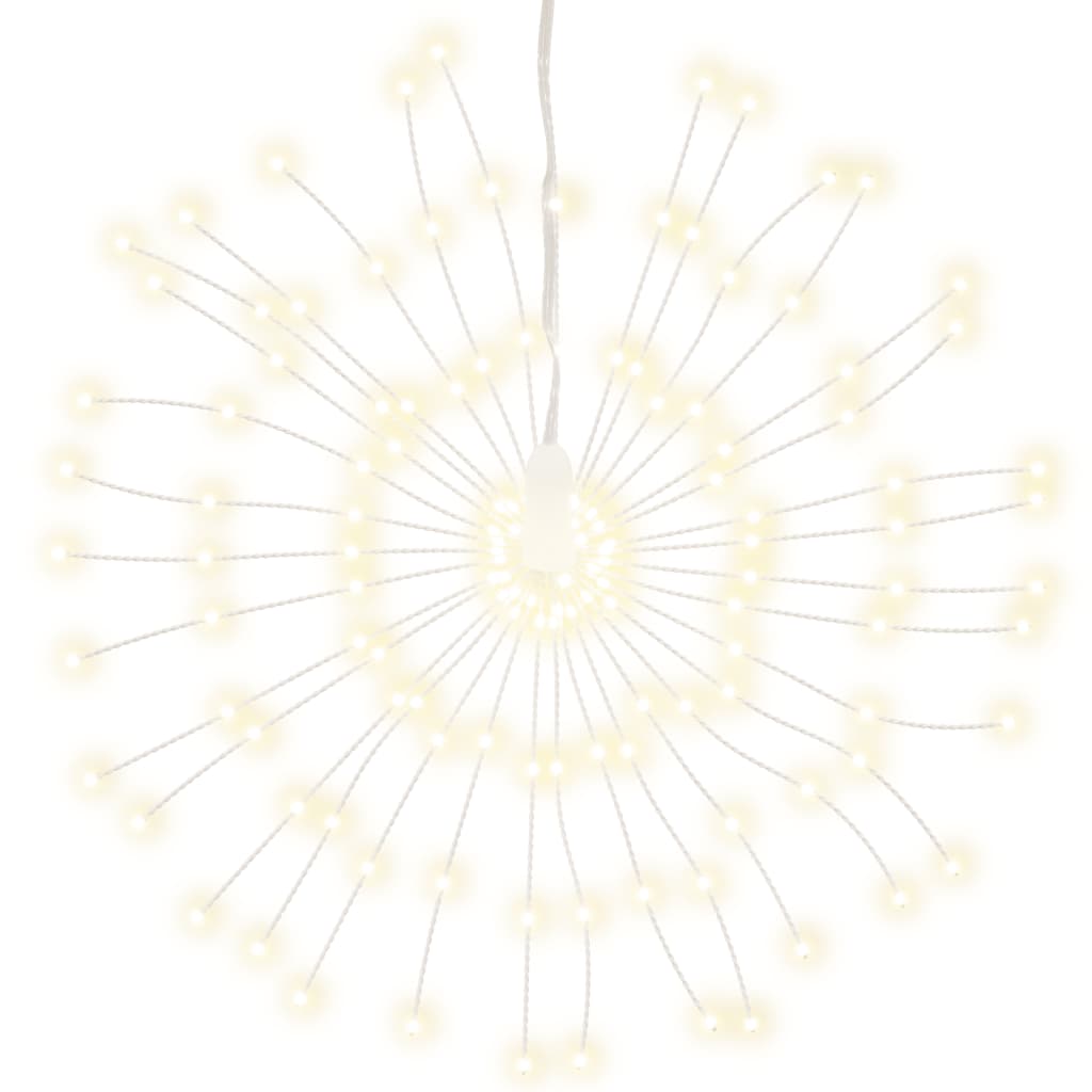 VidaXL Kerstverlichting vuurwerk 2 st 140 warmwitte LED's 17 cm