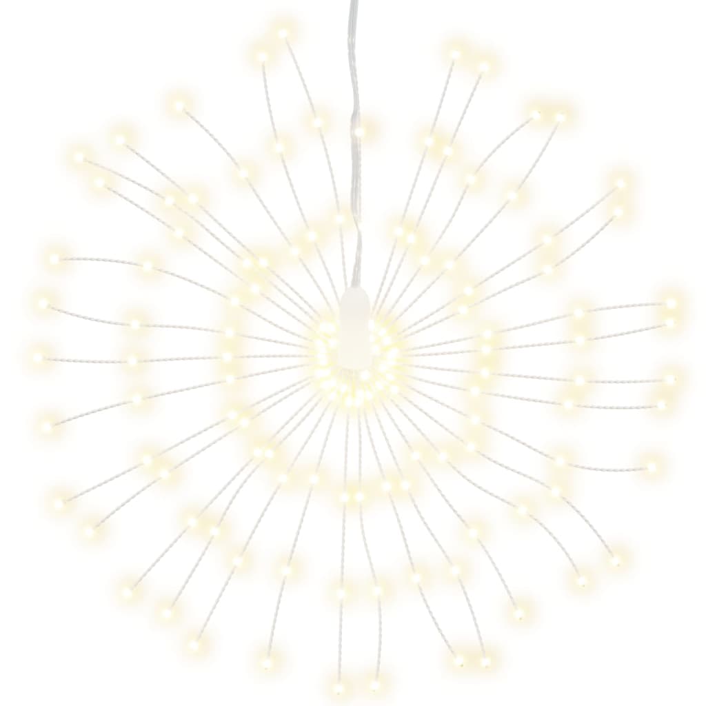 VidaXL Kerstverlichting vuurwerk 8 st 140 warmwitte LED's 17 cm