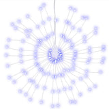 VidaXL Kerstverlichting vuurwerk 2 st 140 blauwe LED's 17 cm
