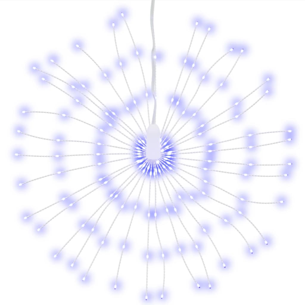 VidaXL Kerstverlichting vuurwerk 8 st 140 blauwe LED's 17 cm