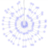 VidaXL Kerstverlichting vuurwerk 8 st 140 blauwe LED's 17 cm