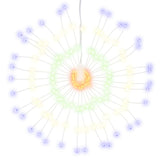VidaXL Kerstverlichting vuurwerk 8 st 140 meerkleurige LED's 17 cm