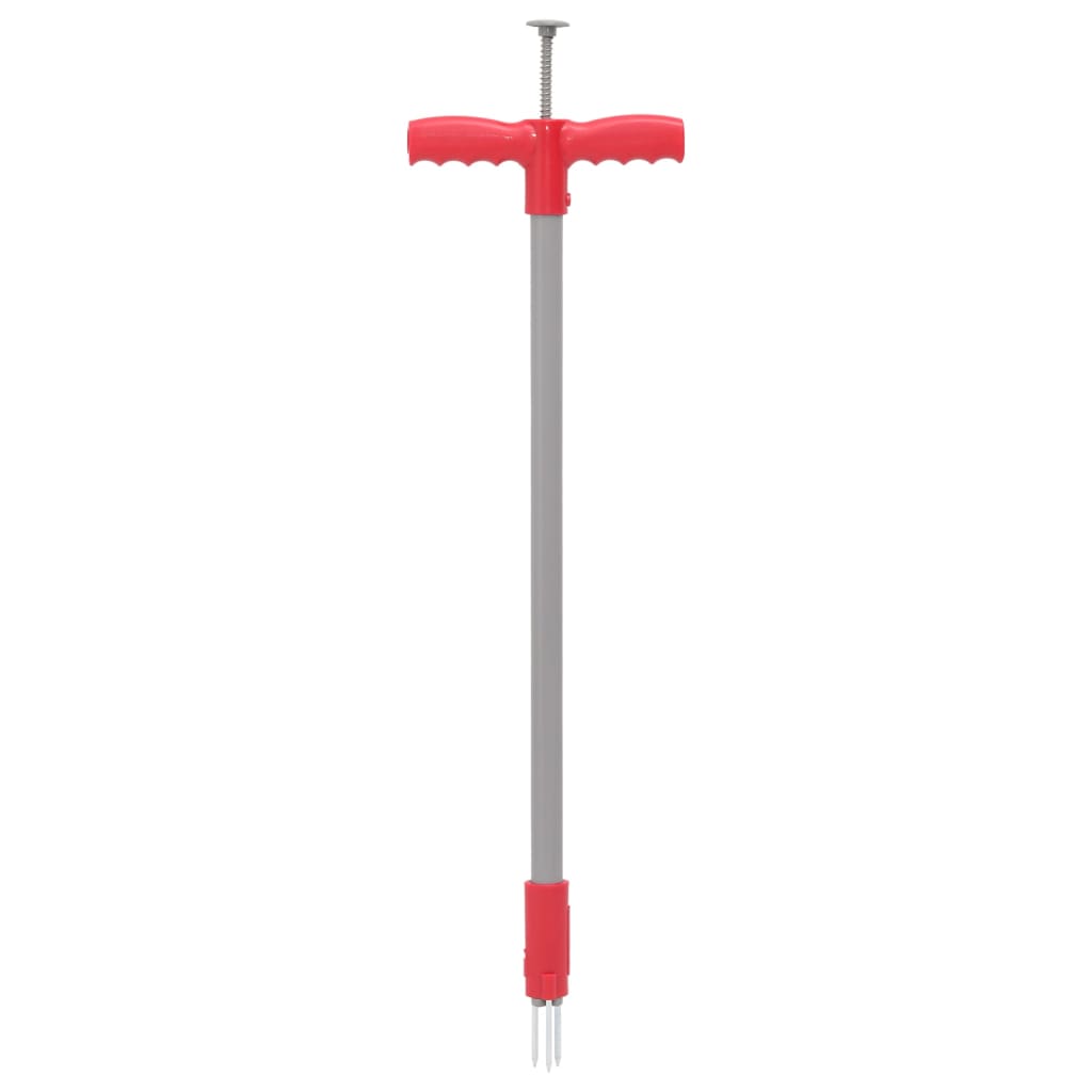 Vidaxl onkruidsteker 93,5 cm gepoedercoat staal rood en grijs