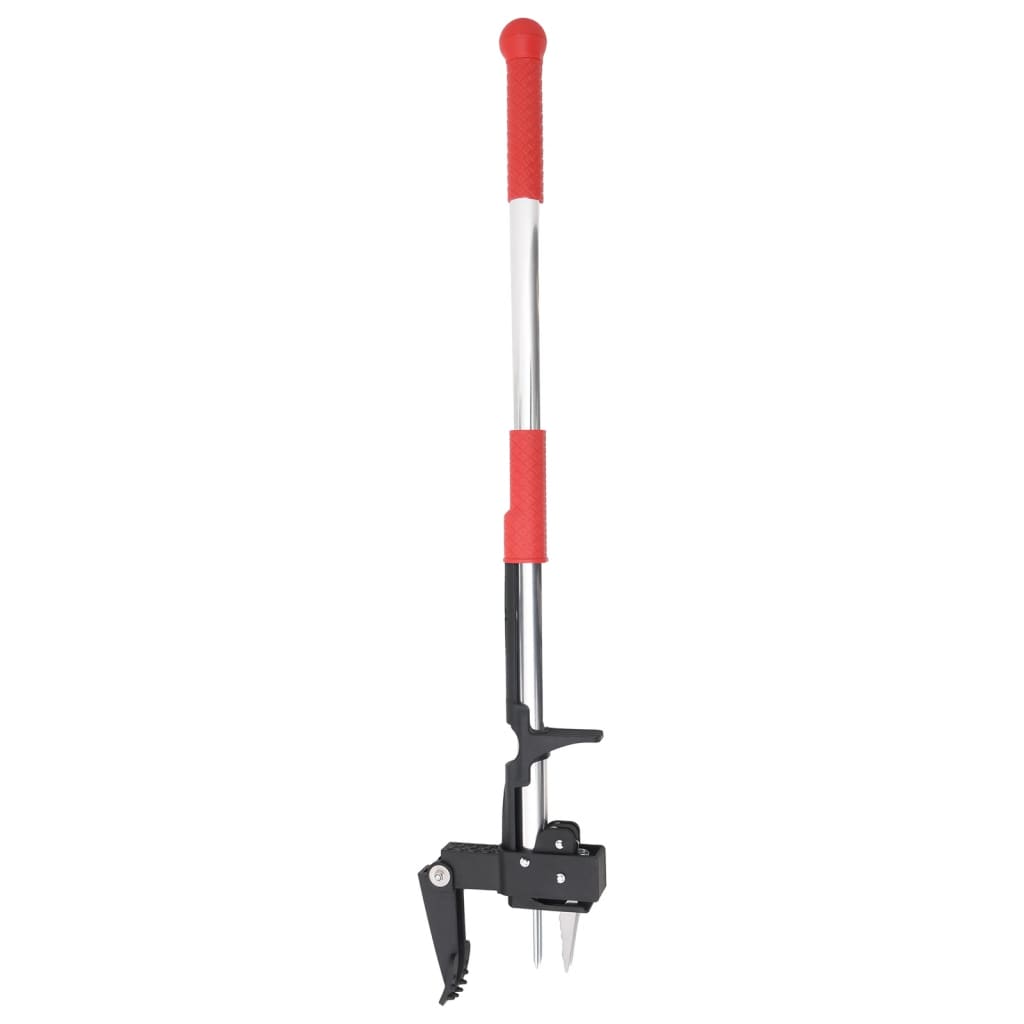 Vidaxl onkruidsteker 99,5 cm geanodiseerd aluminium rood en zilver