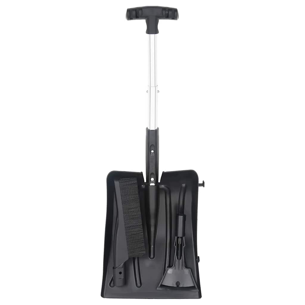 Vidaxl 3-in-1 sneeuwschepset aluminium zwart