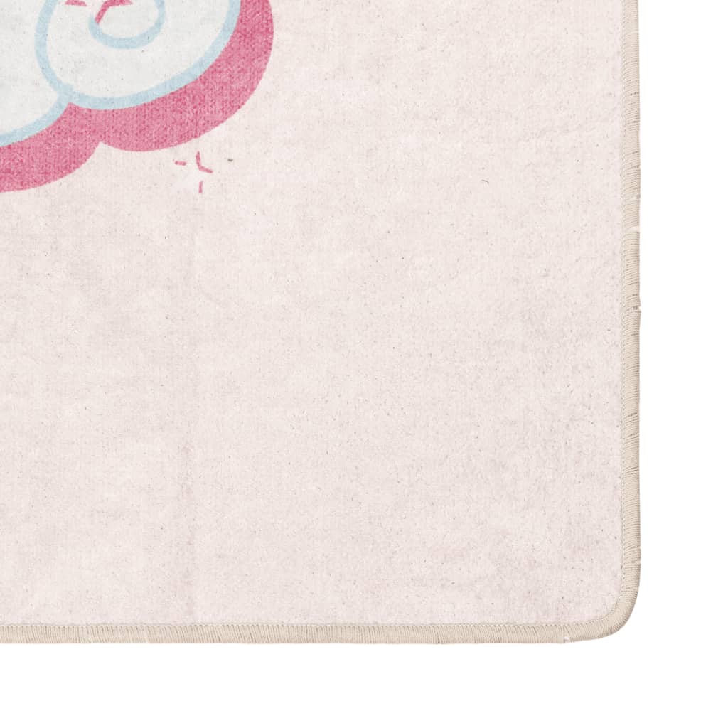 Vidaxl kindervloerkleed eenhoorn wasbaar antislip 160x230 cm groen