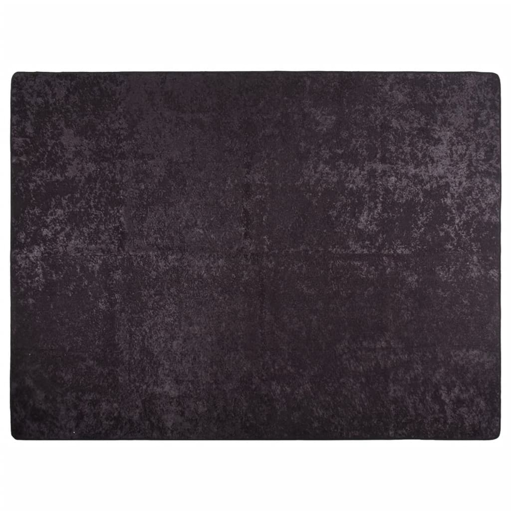 Vidaxl vloerkleed wasbaar anti-slip 400x300 cm antracietkleurig