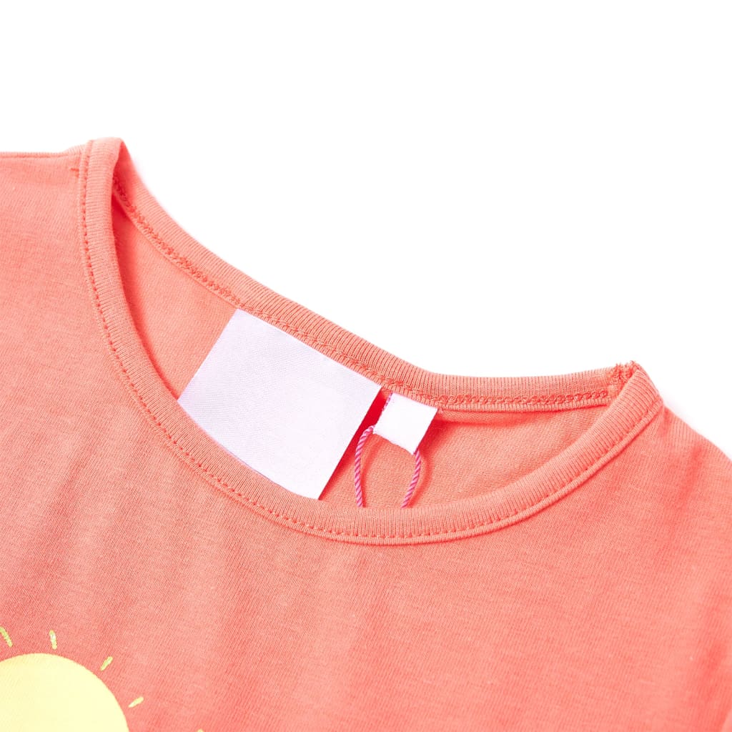 VidaXL Kindershirt 92 koraalkleurig