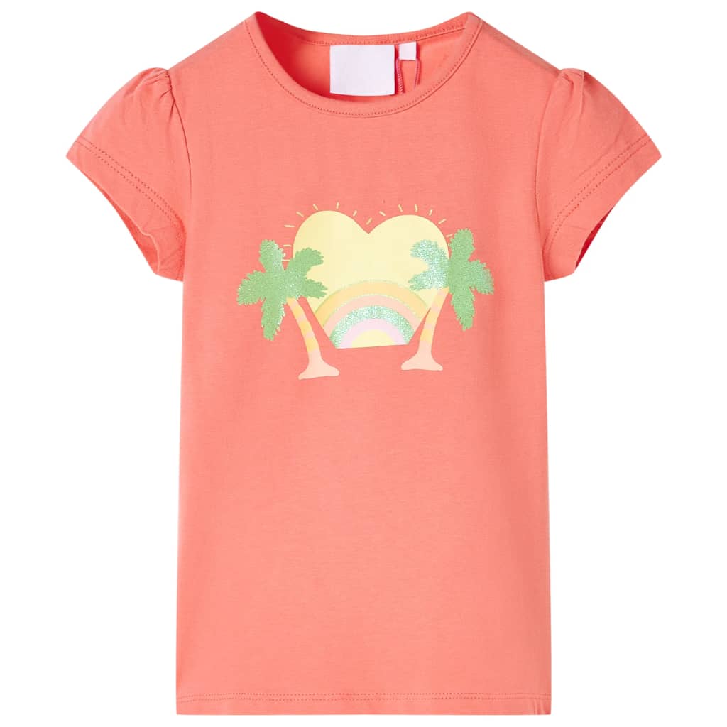 VidaXL Kindershirt 140 koraalkleurig