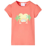 VidaXL Kindershirt 140 koraalkleurig