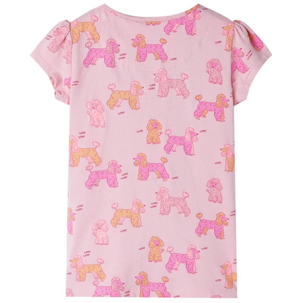 VidaXL Kinderpyjama met korte mouwen 92 lichtroze