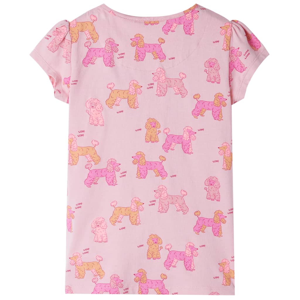 VidaXL Kinderpyjama met korte mouwen 104 lichtroze