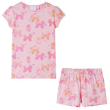 VidaXL Kinderpyjama met korte mouwen 116 lichtroze