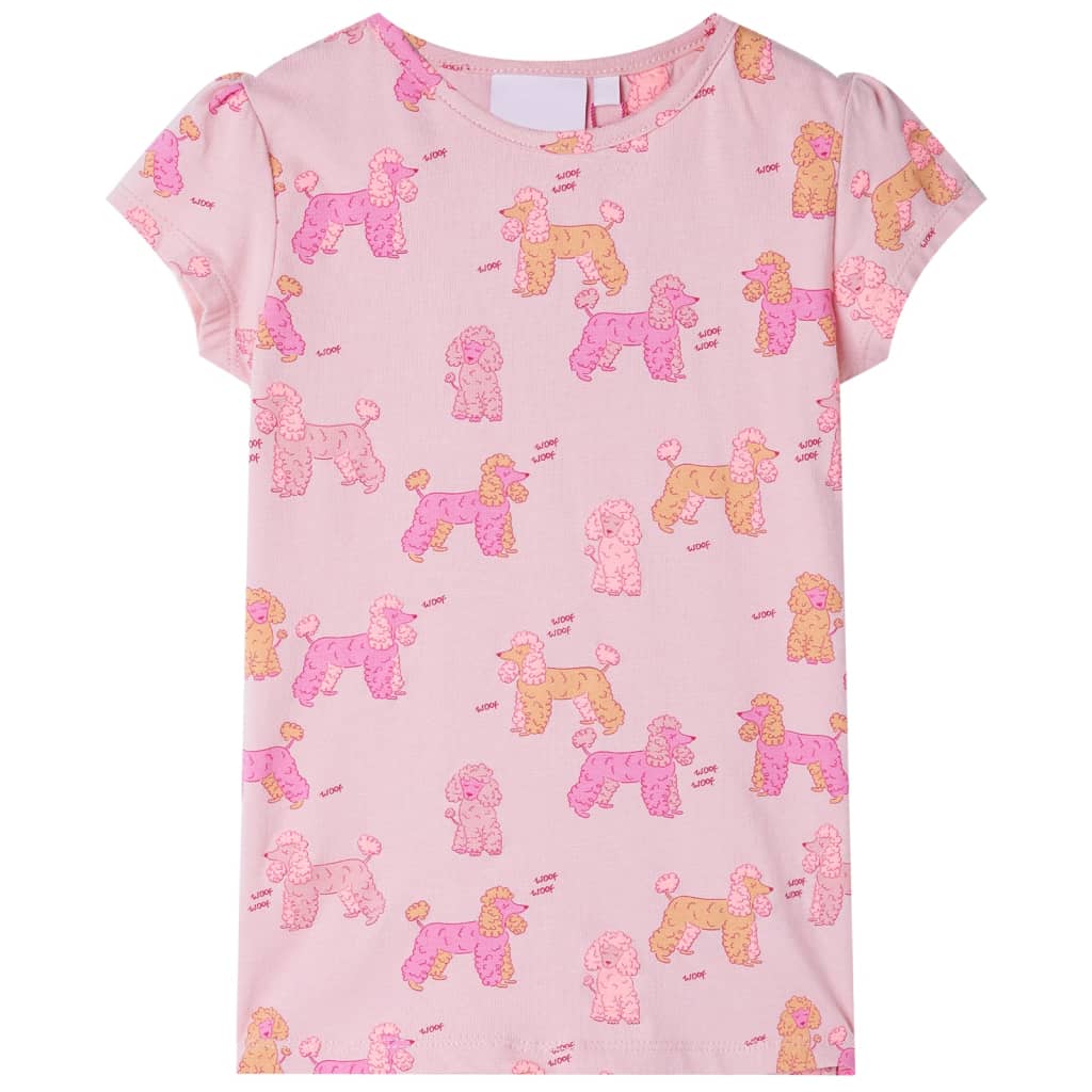 VidaXL Kinderpyjama met korte mouwen 116 lichtroze