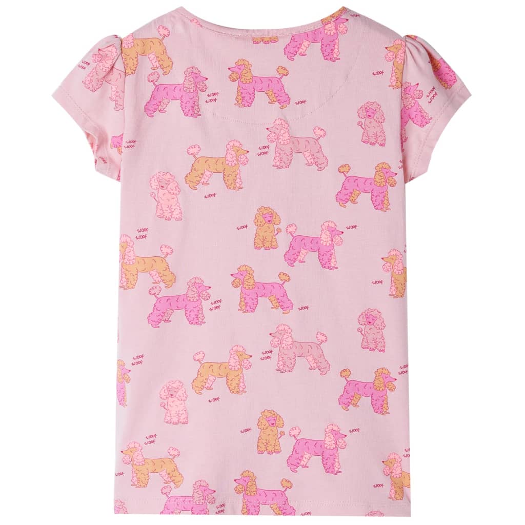 VidaXL Kinderpyjama met korte mouwen 140 lichtroze