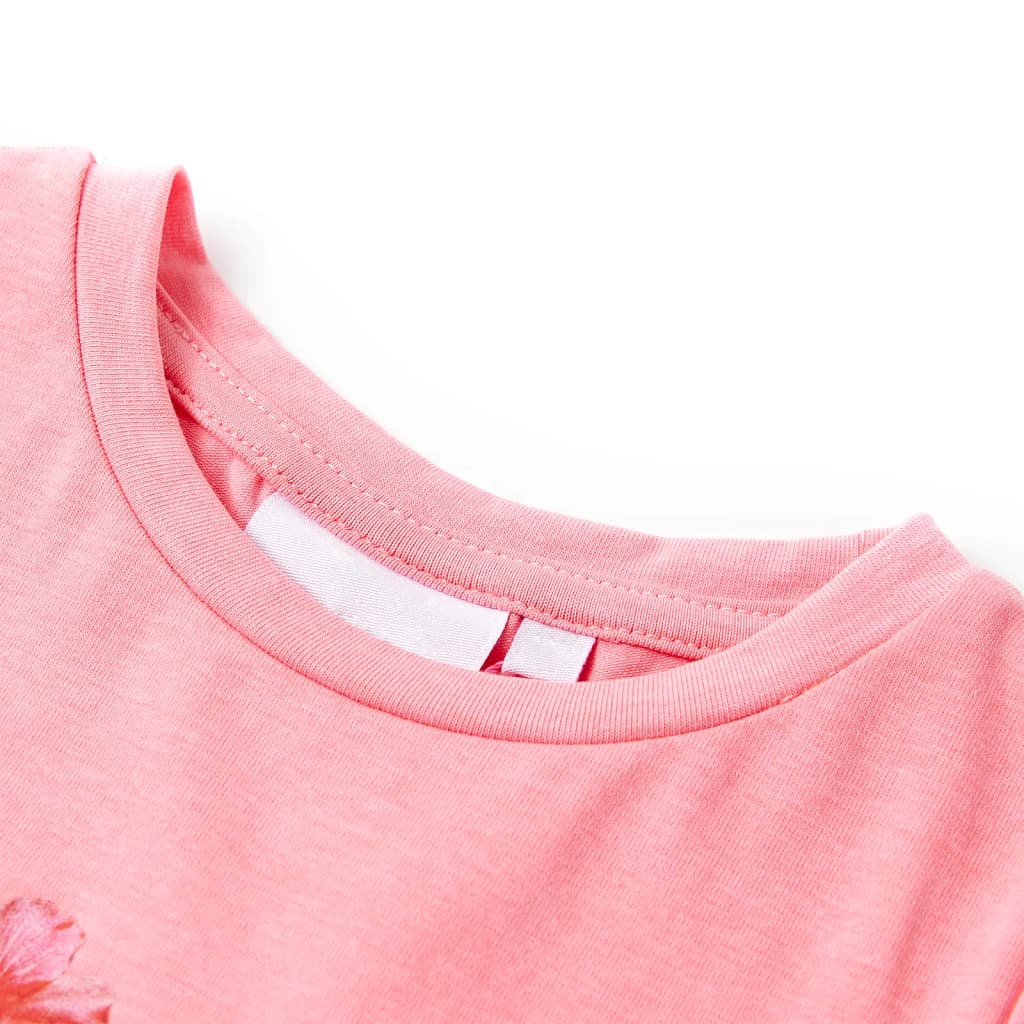 VidaXL Kindershirt 128 neonroze