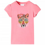 VidaXL Kindershirt 140 neonroze