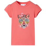 VidaXL Kindershirt 92 koraalkleurig