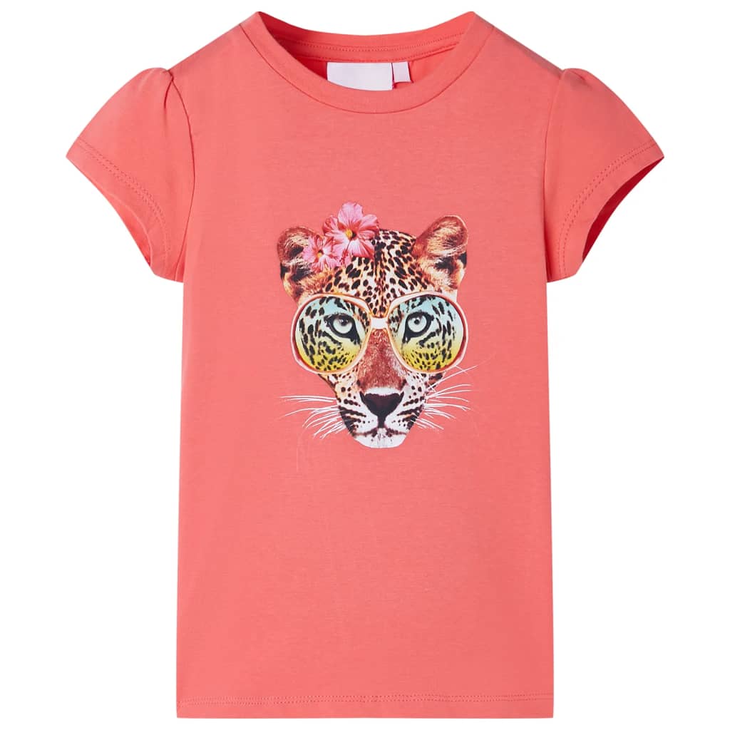 VidaXL Kindershirt 116 koraalkleurig