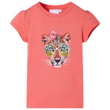 VidaXL Kindershirt 116 koraalkleurig