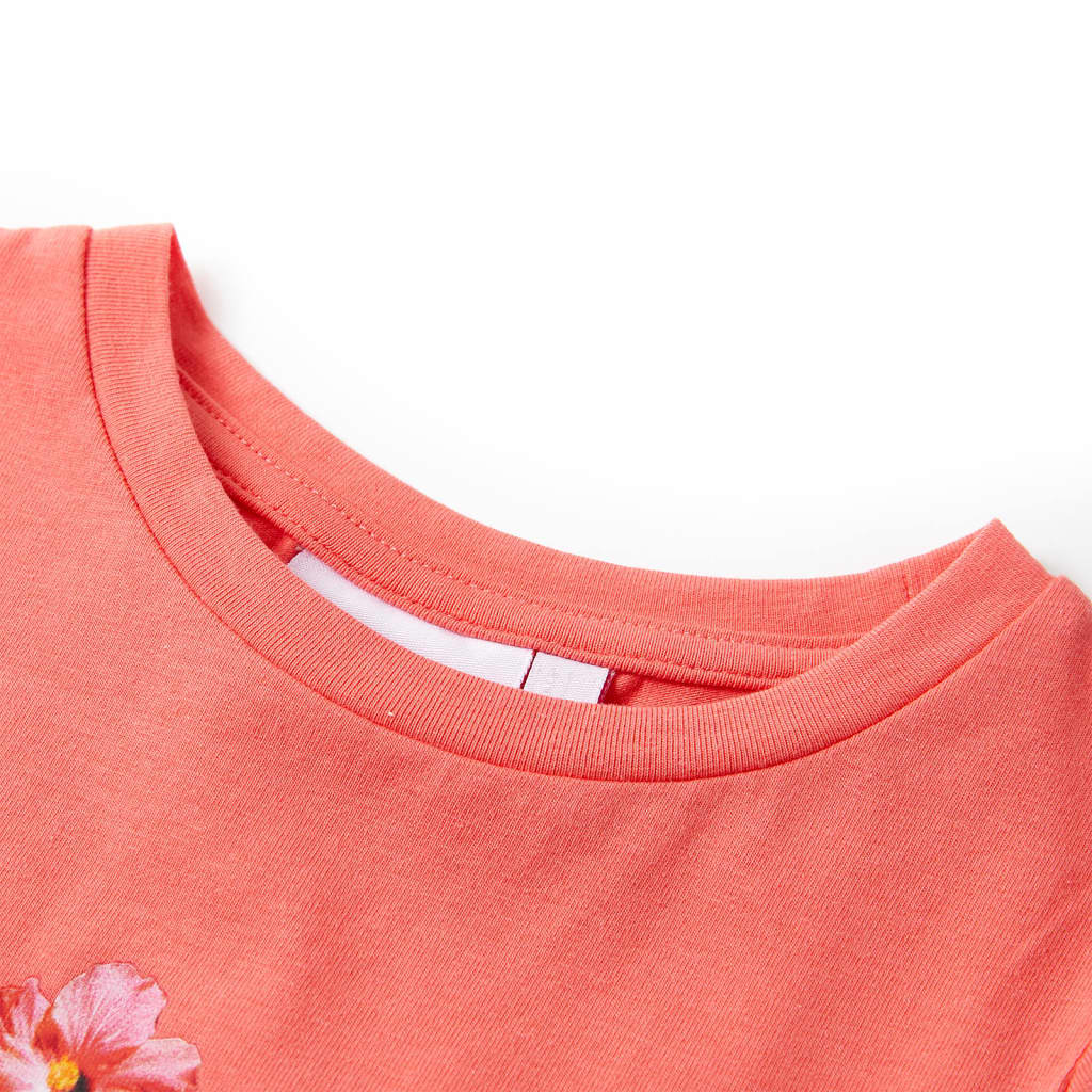 VidaXL Kindershirt 116 koraalkleurig