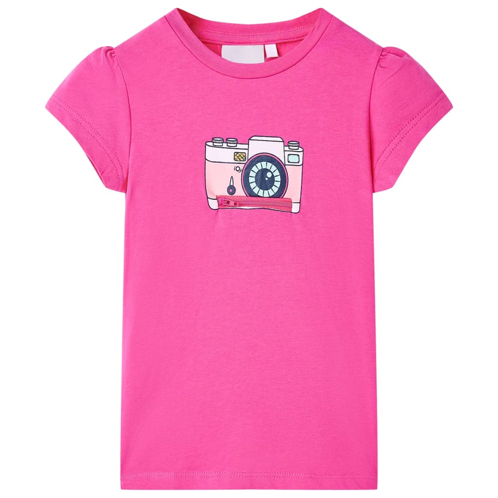 VidaXL Kindershirt 92 donkerroze