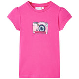 VidaXL Kindershirt 104 donkerroze