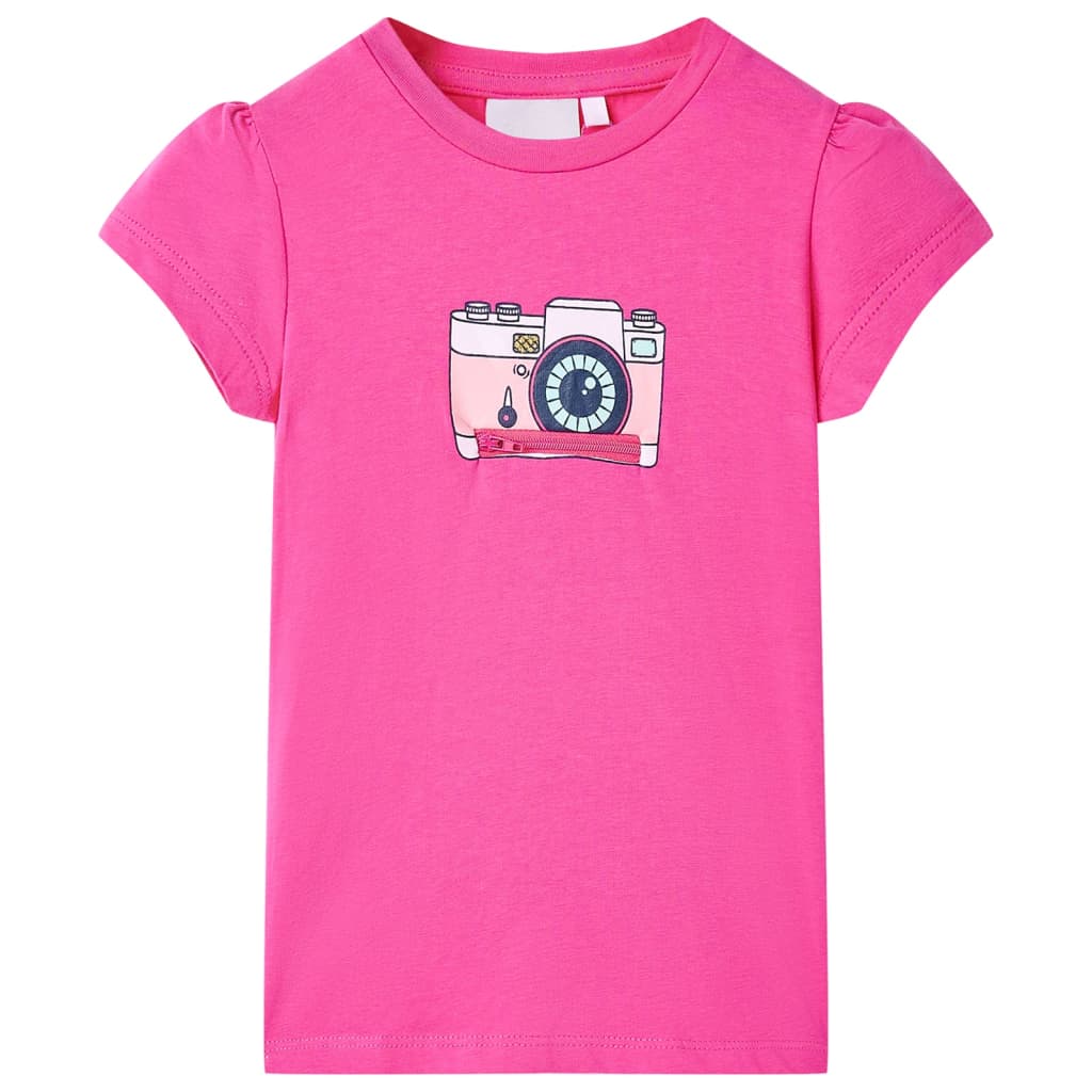 VidaXL Kindershirt 116 donkerroze