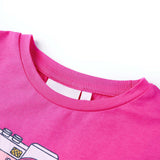 VidaXL Kindershirt 128 donkerroze