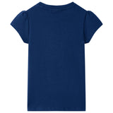 VidaXL Kindershirt 128 marineblauw