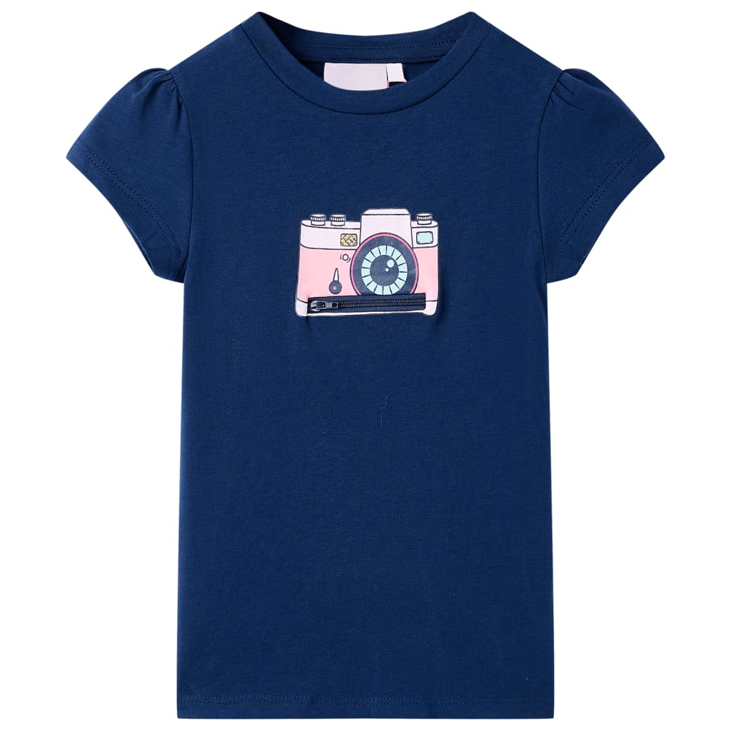 VidaXL Kindershirt 140 marineblauw