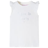 VidaXL Kindershirt met mouwen met ruches 92 wit