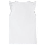 VidaXL Kindershirt met mouwen met ruches 92 wit