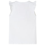VidaXL Kindershirt met mouwen met ruches 116 wit