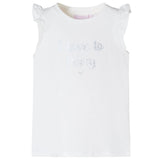 VidaXL Kindershirt met mouwen met ruches 140 wit