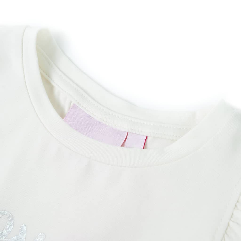 VidaXL Kindershirt met mouwen met ruches 140 wit
