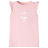 VidaXL Kindershirt met ruches aan de mouwen 104 lichtroze